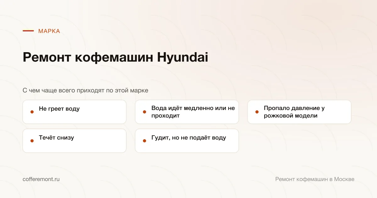 Узлы, которые чаще всего ремонтируем: не греет воду, вода идёт медленно или не проходит, пропало давление у рожковой модели, течёт снизу, гудит, но не подаёт воду