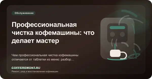 Профессиональная чистка кофемашины: что делает мастер